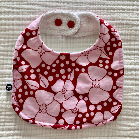 'RED & PINK' Baby Bib