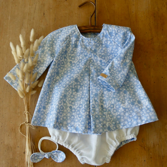 'BLUE BUBBLES' three piece set