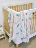 'PEONY' sweet pea gauze baby wrap/swaddle