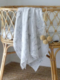 Baby wrap/swaddle 'MARBLE' sweet pea gauze