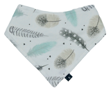 zzOrganic cotton basic bandana bib 'FEATHERS'