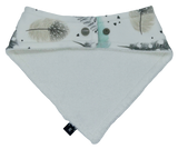 zzOrganic cotton basic bandana bib 'FEATHERS'