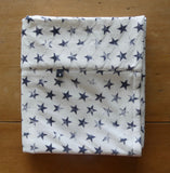 'NAVY STARS' pram blanket