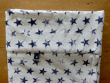 'NAVY STARS' pram blanket