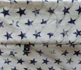 'NAVY STARS' pram blanket